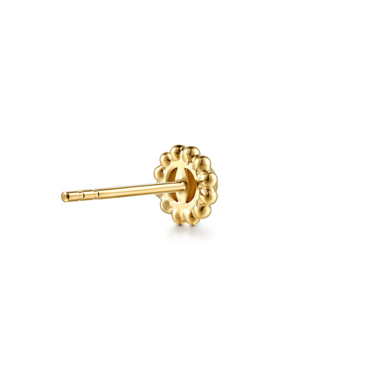 14K Yellow Plain Gold Bujukan Stud Earrings EG15623Y4JJJ