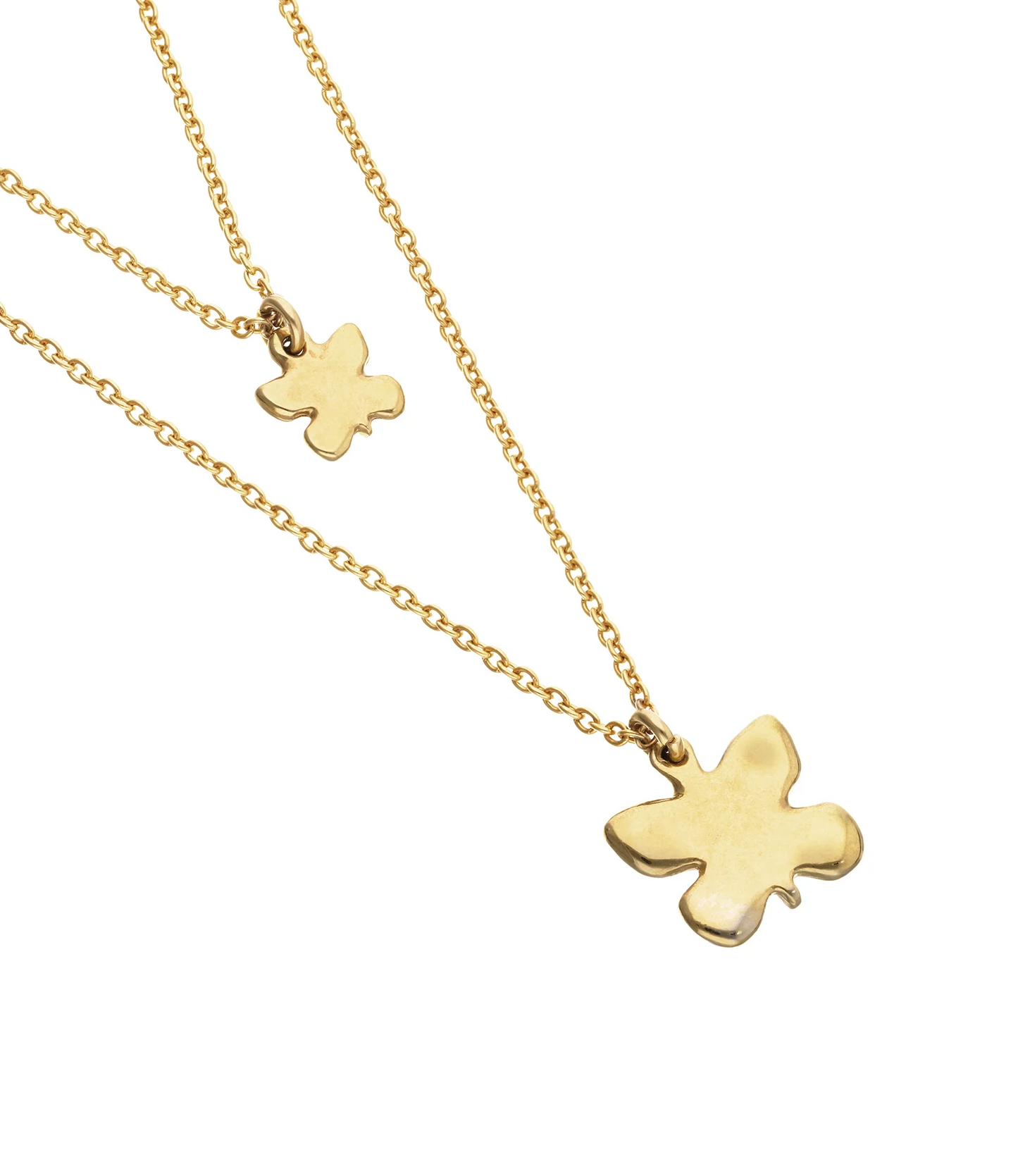 Double necklace with butterflies COL2057