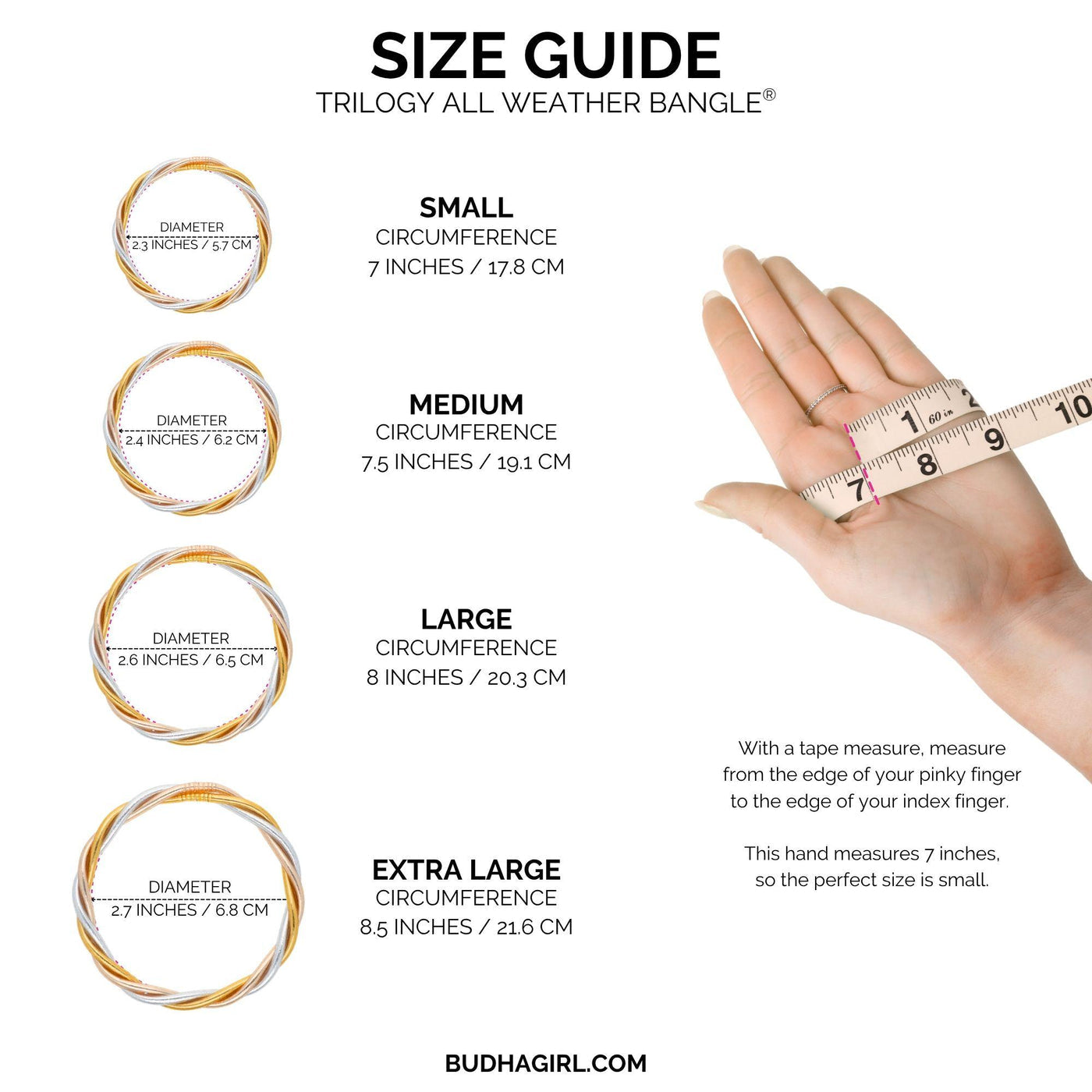NEW BUDHAGIRL TRILOGY ALL WEATHER BANGLE