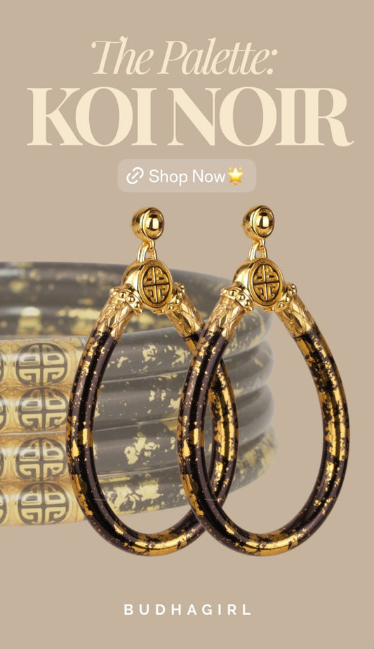 NEW KOI NOIR BUDHAGIRL EARRINGS