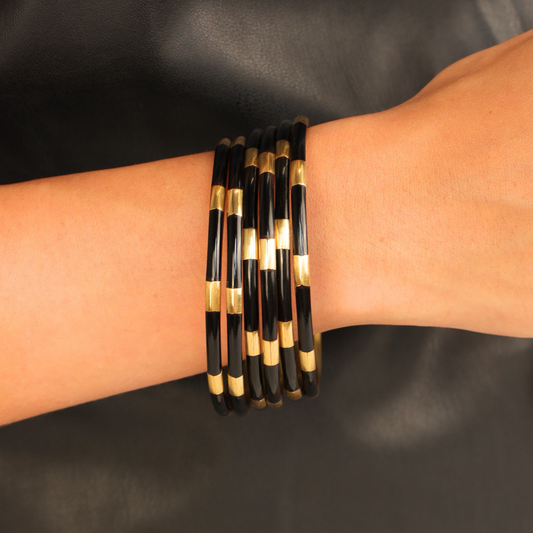 Budhagirl Black Veda Bangles