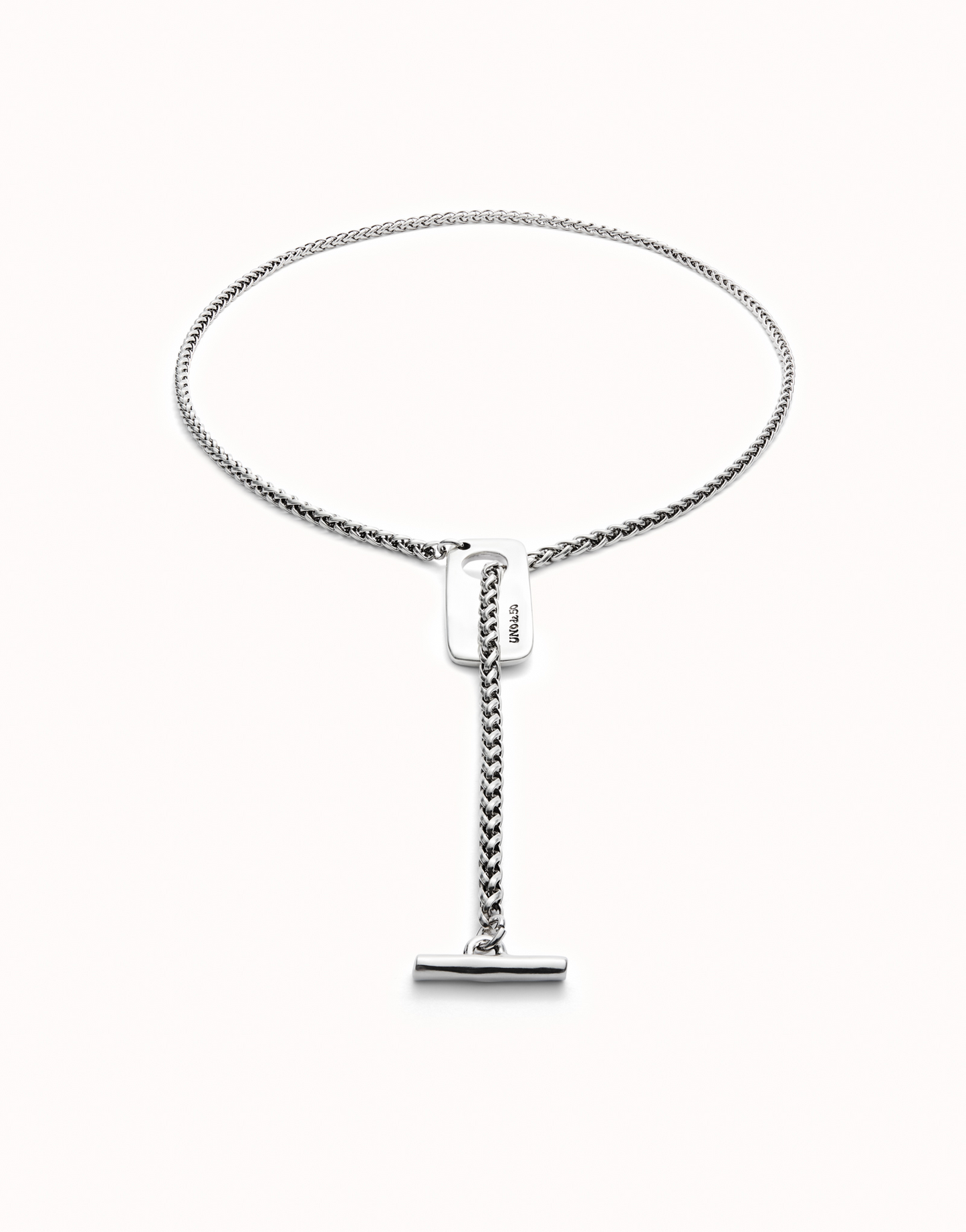Adjustable sterling silver chain with central figure COL1943
