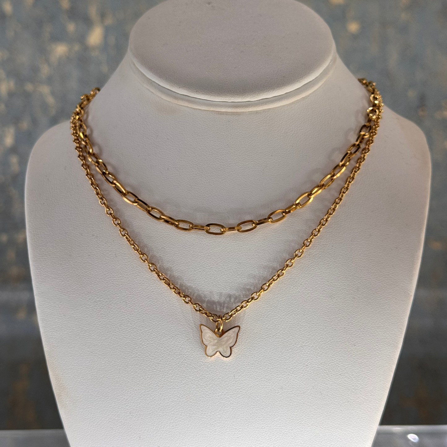Butterfly Double Necklace