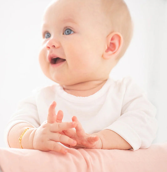 14k Cross Cutout Tag ID Baby Bracelet