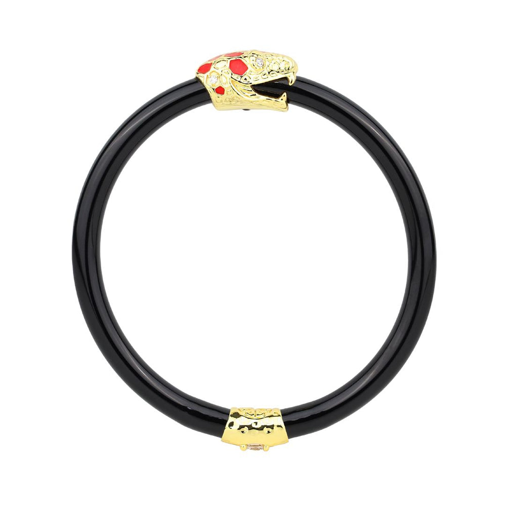 FAUNA SNAKE ALL WEATHER BANGLE-BLACK