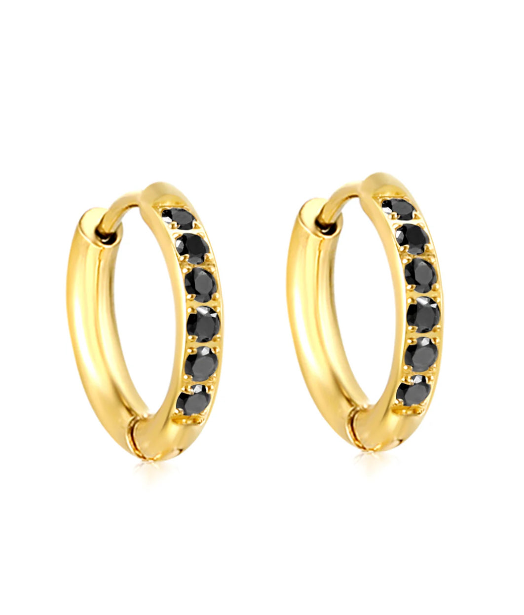 Noir Hoop Earrings