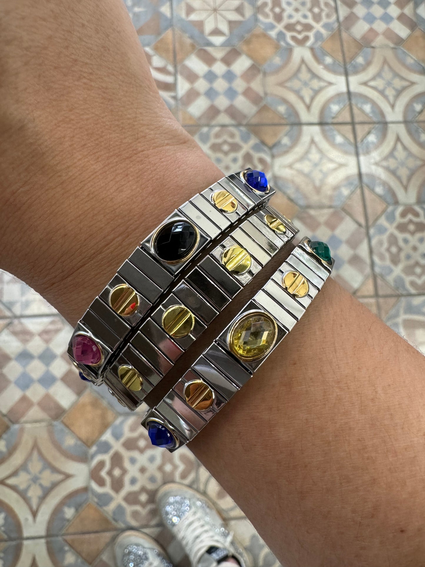BANGLES MULTICOLOR STEEL