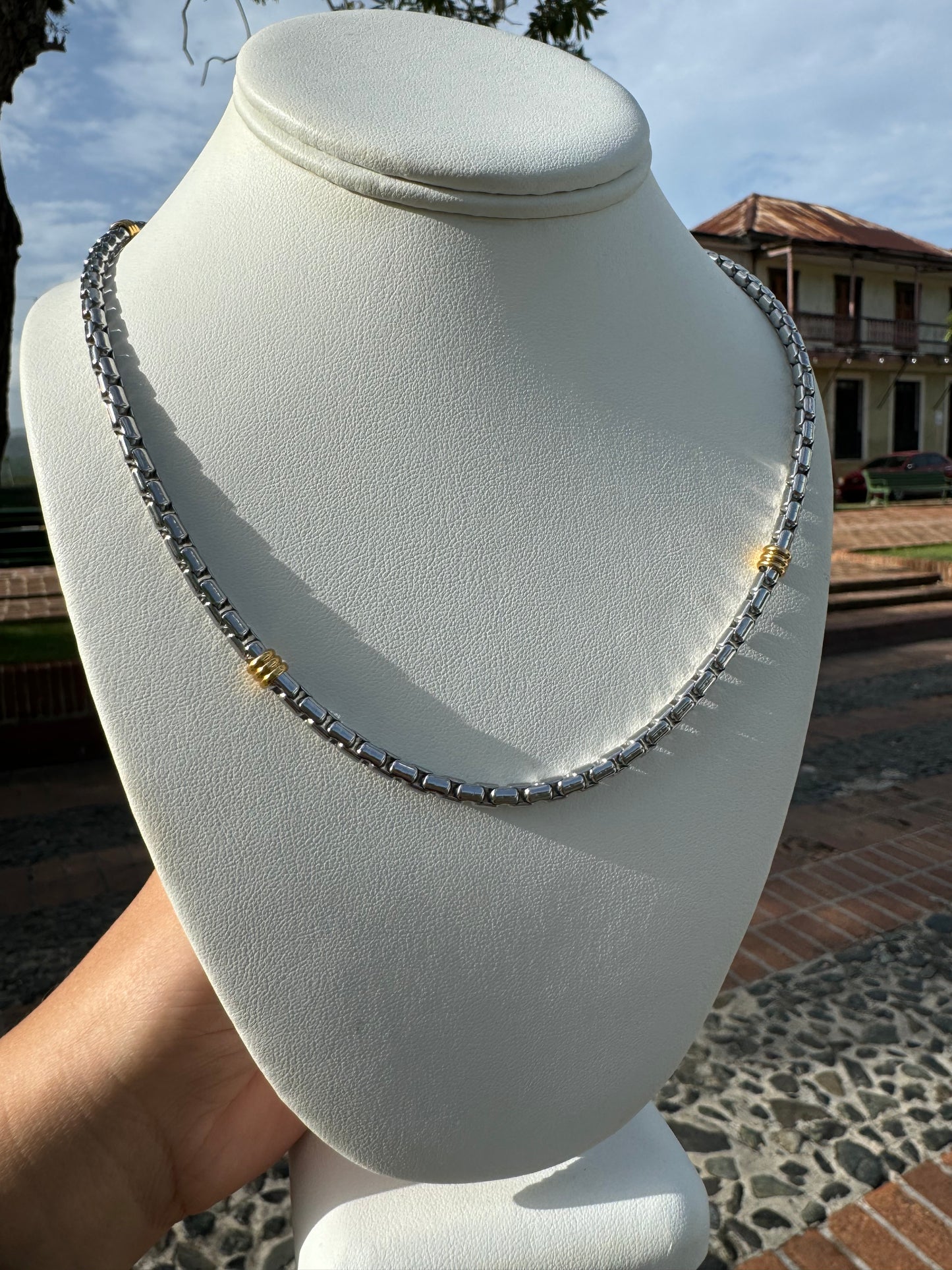 Steel Necklace and Bracelet Set A95