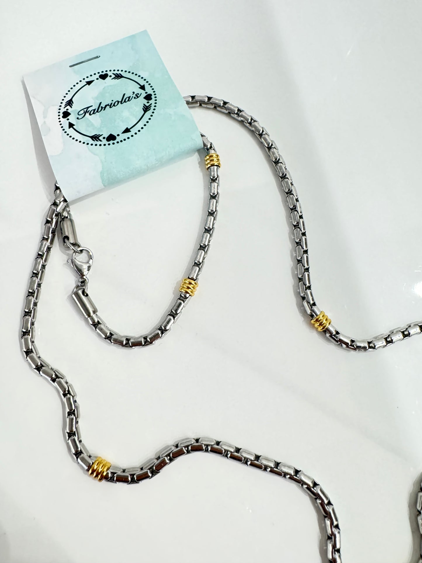 Steel Necklace and Bracelet Set A95