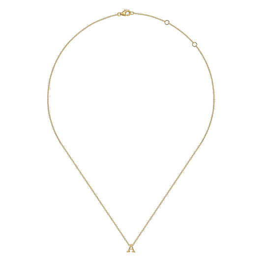 14K Yellow Gold Initial Necklace NK6928A-Y4JJJ