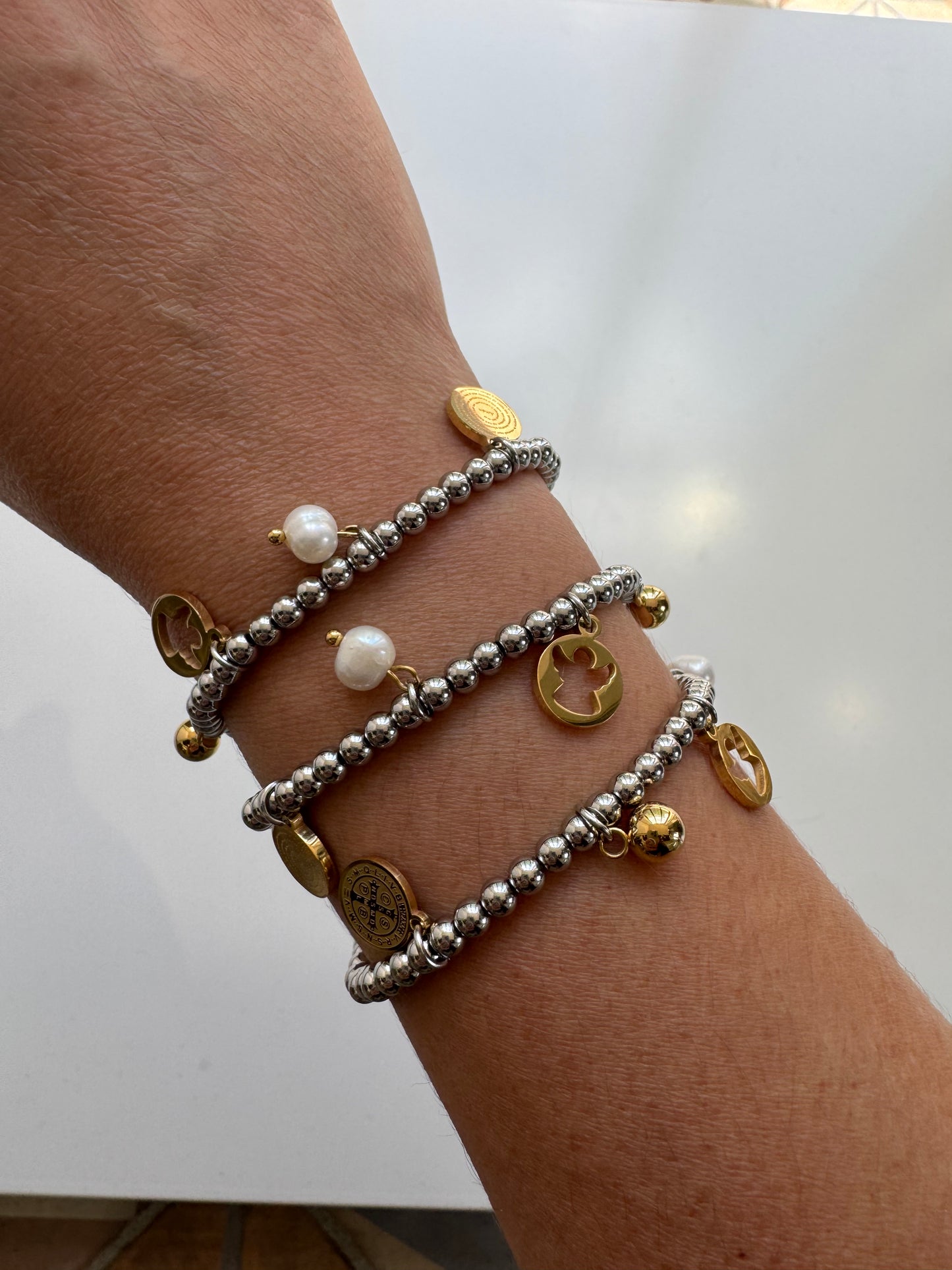 Steel Padre Nuestro Bracelet