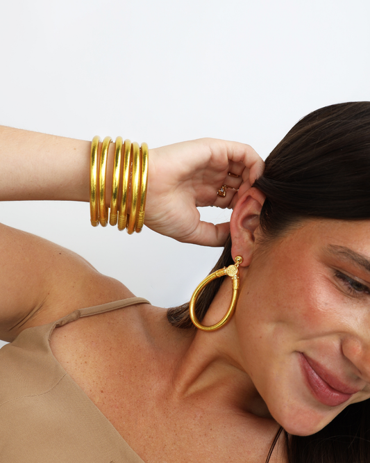 NEW GOLD EARRINGS BUDHAGIRL