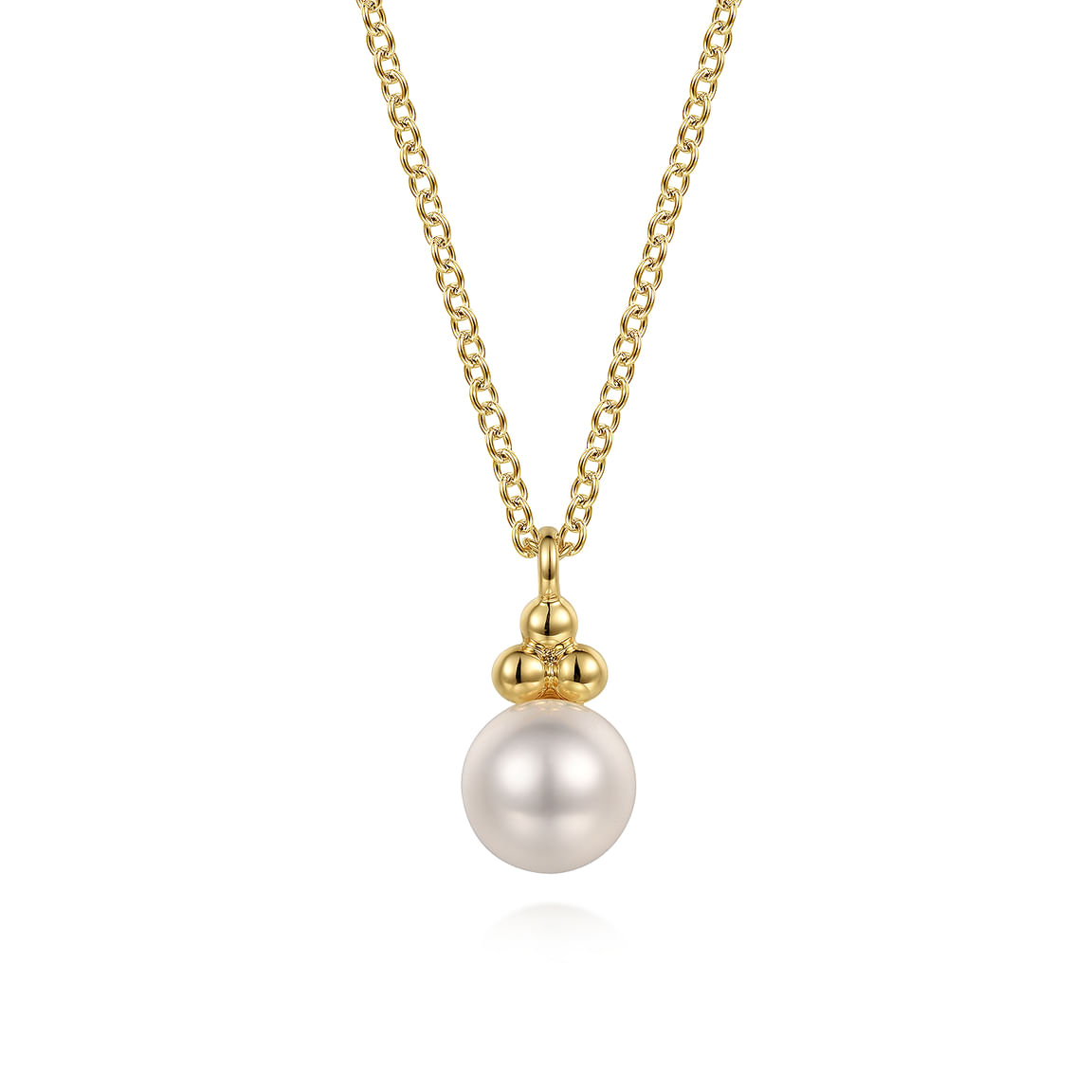 Gabriel & Co. 14K Yellow Gold Pearl Bujukan Drop Pendant Necklace NK7055Y4JPL