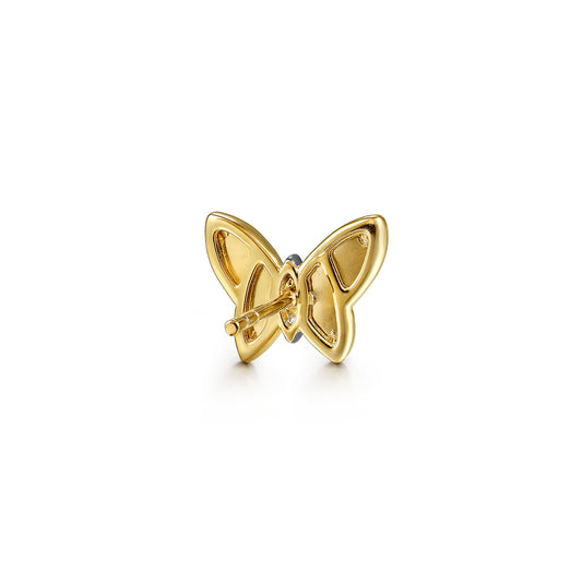 Gabriel & Co. Butterfly - 14K Yellow Gold Diamond Butterfly Stud Earrings EG15168Y45JJ