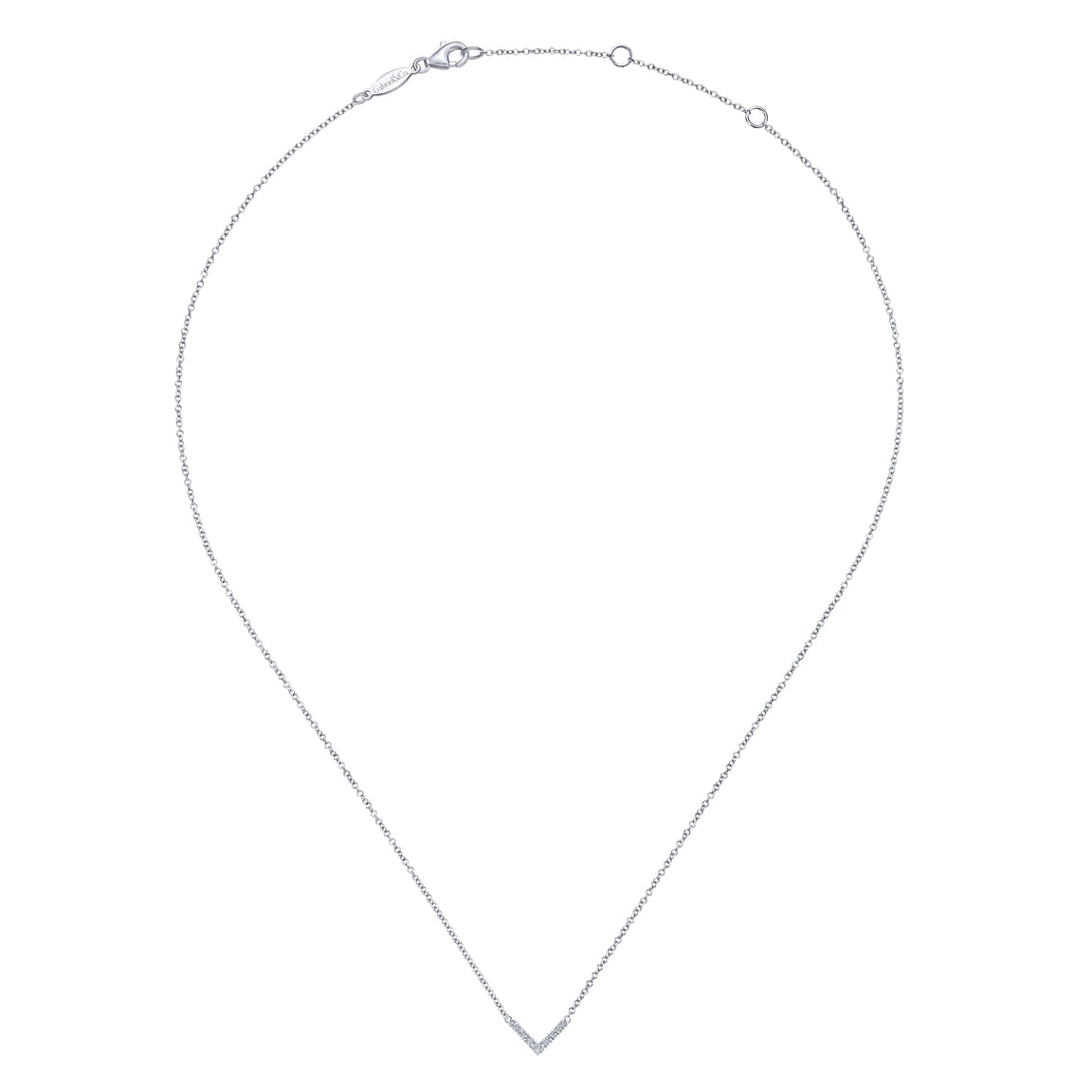 Gabriel & Co. 14K White Gold Diamond Chevron Necklace NK5423W45JJ
