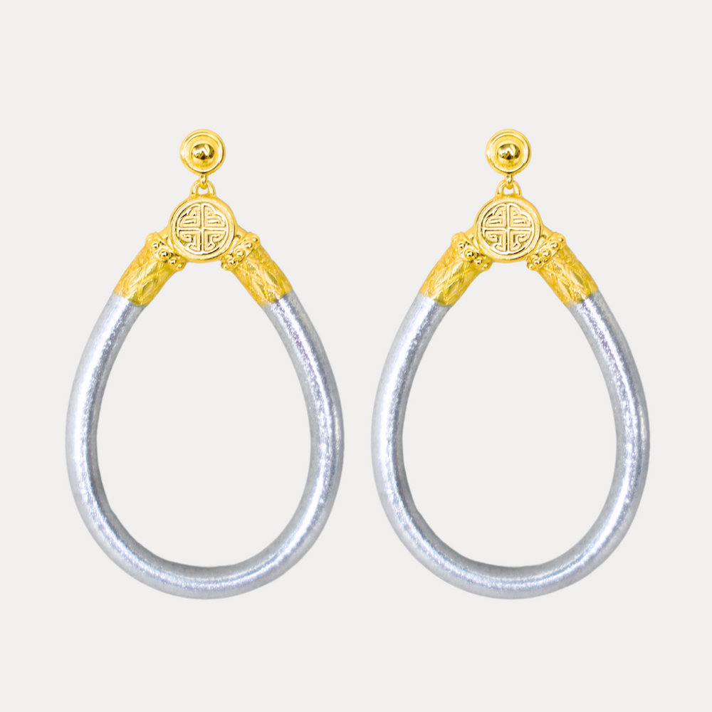 NEW SILVER BUDHAGIRL EARRINGS