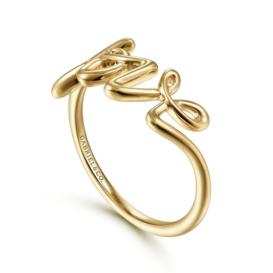 Gabriel & co 14K Yellow Gold Love Ring LR51834Y4JJJ