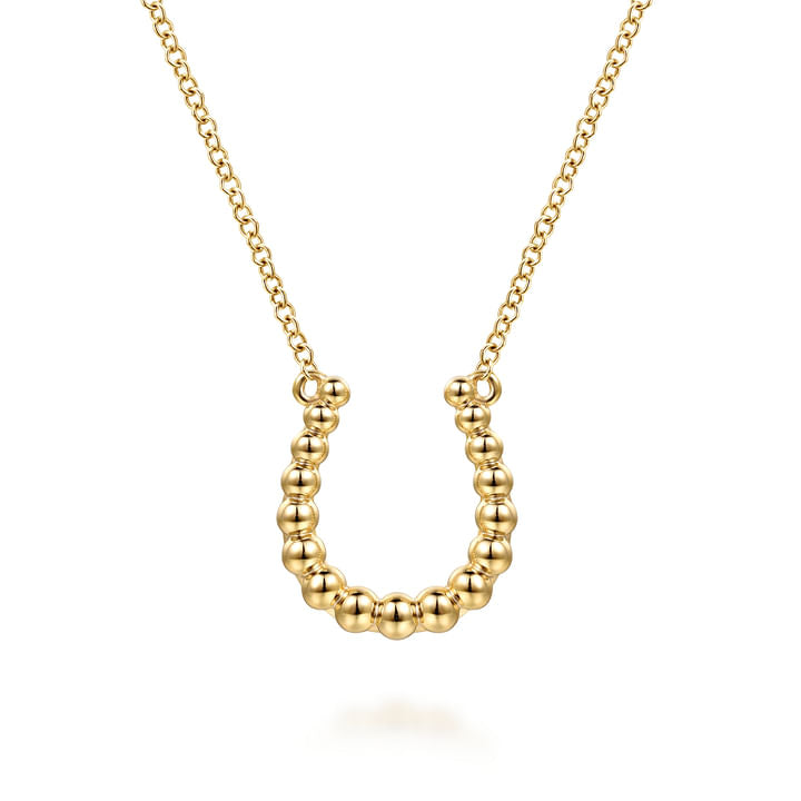 Gabriel & co 14K Yellow Plain Gold Bujukan Horseshoe Pendant Necklace NK8094Y4JJJ