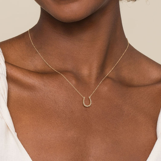 Gabriel & co 14K Yellow Plain Gold Bujukan Horseshoe Pendant Necklace NK8094Y4JJJ