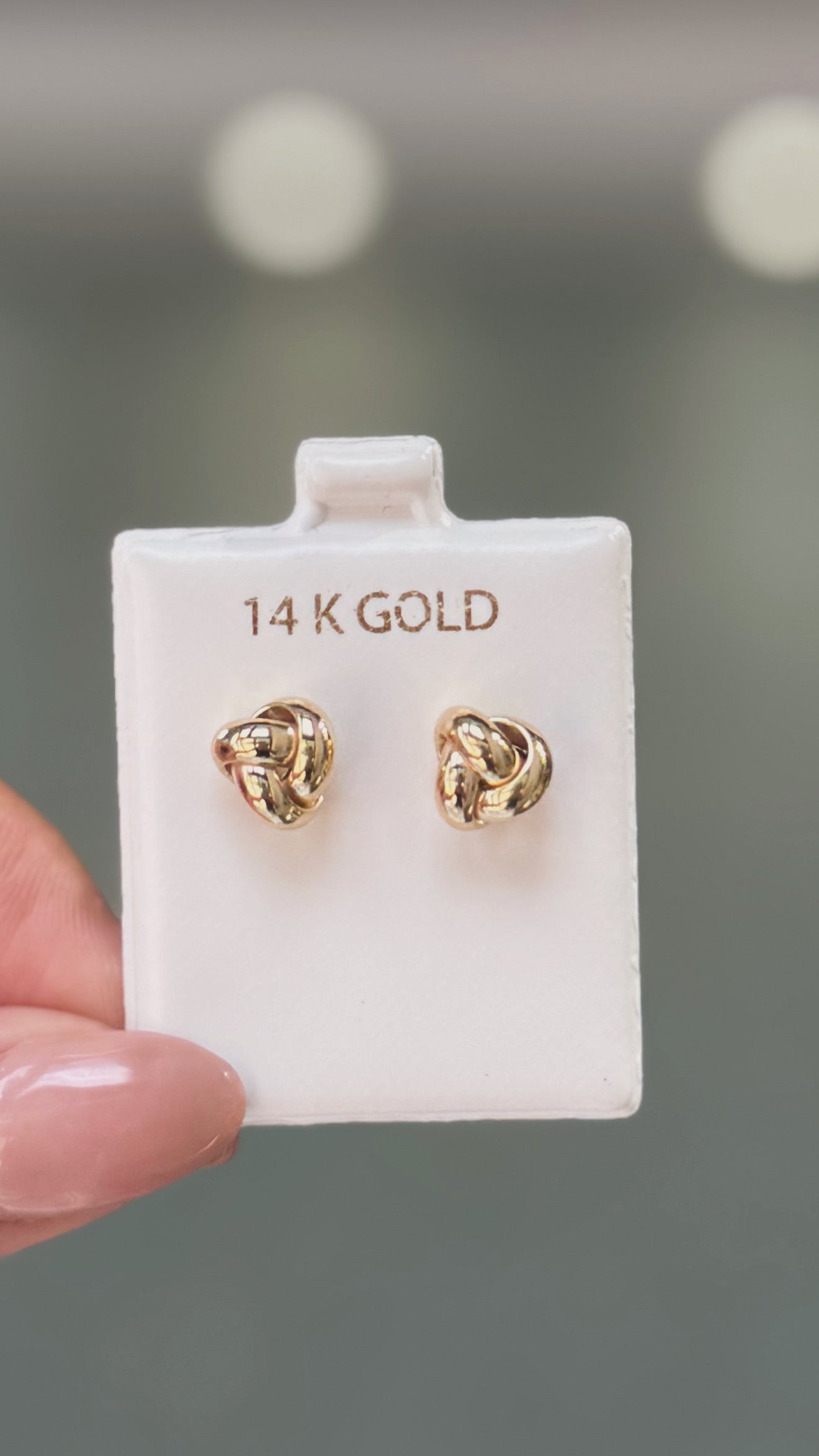 GOLD 14K EARRINGS KNOT