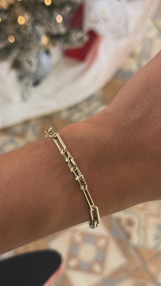 GOLD 14K PAPPER CLIP & TIFFANY