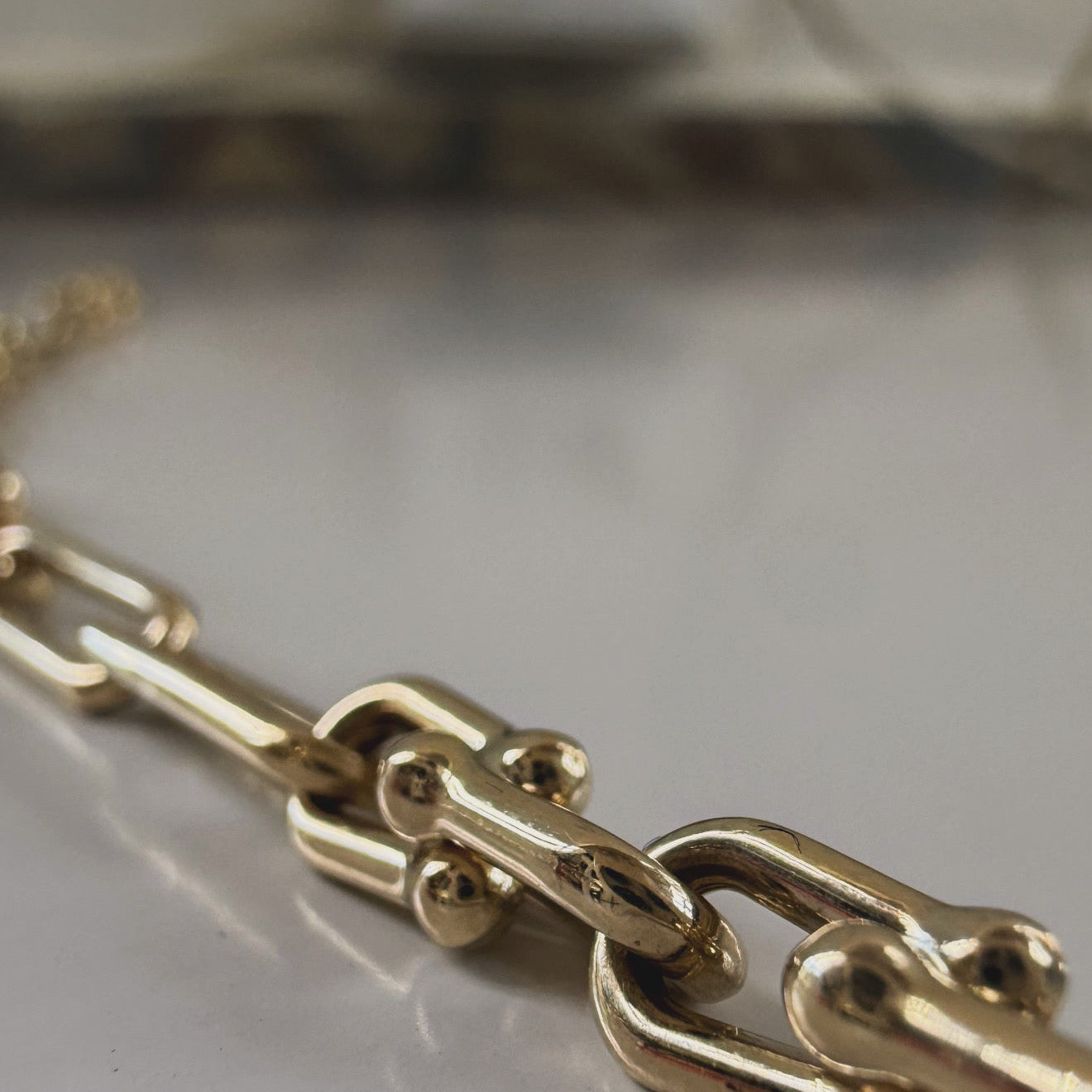 GOLD 14K PAPPER CLIP & TIFFANY