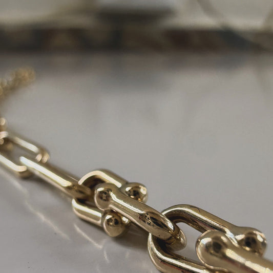 GOLD 14K PAPPER CLIP & TIFFANY