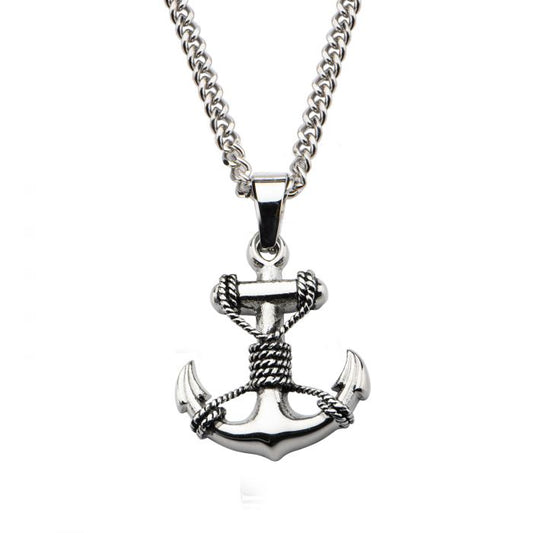 Stainless Steel Anchor Pendant with Chain