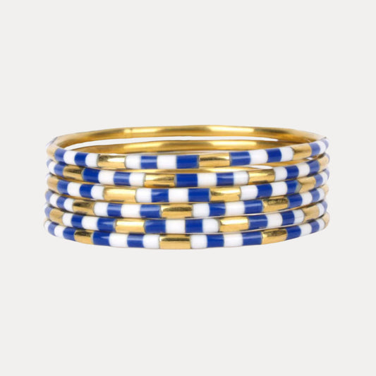 VEDA BANGLES BLUE/ WHITE