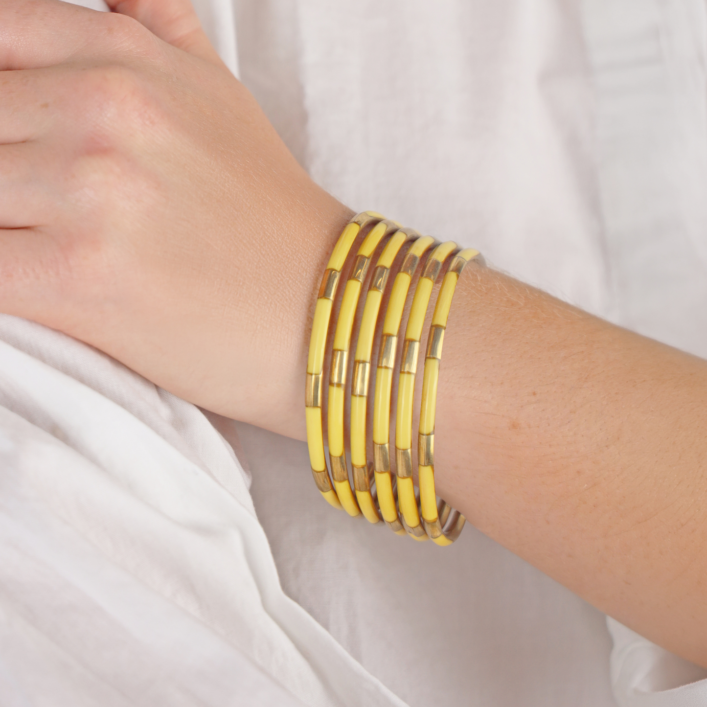 Budhagirl Yellow Veda Bangles