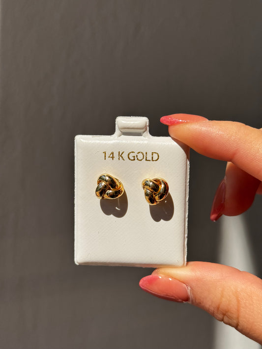 GOLD 14K EARRINGS KNOT