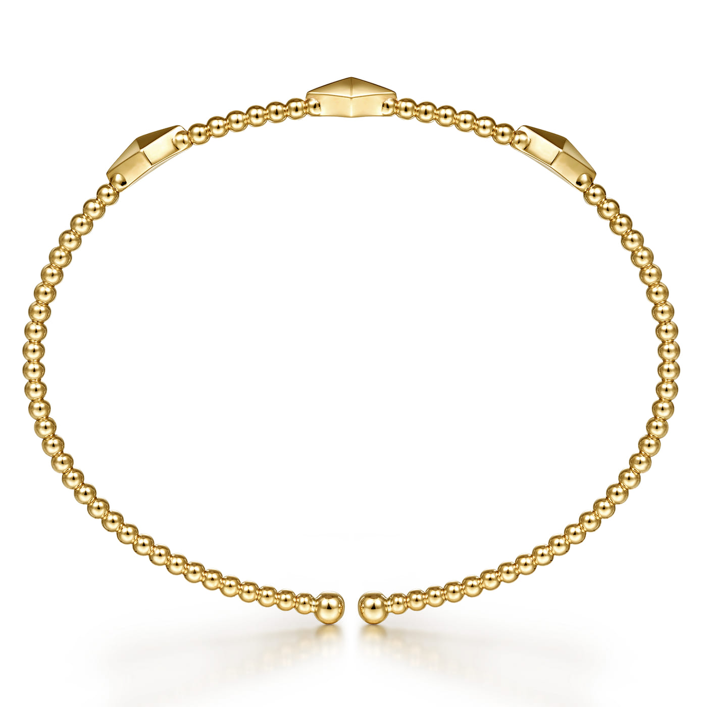 14k Yellow Gold Bujukan Pyramid Stations Bangle BG4421-57Y4JJJ*