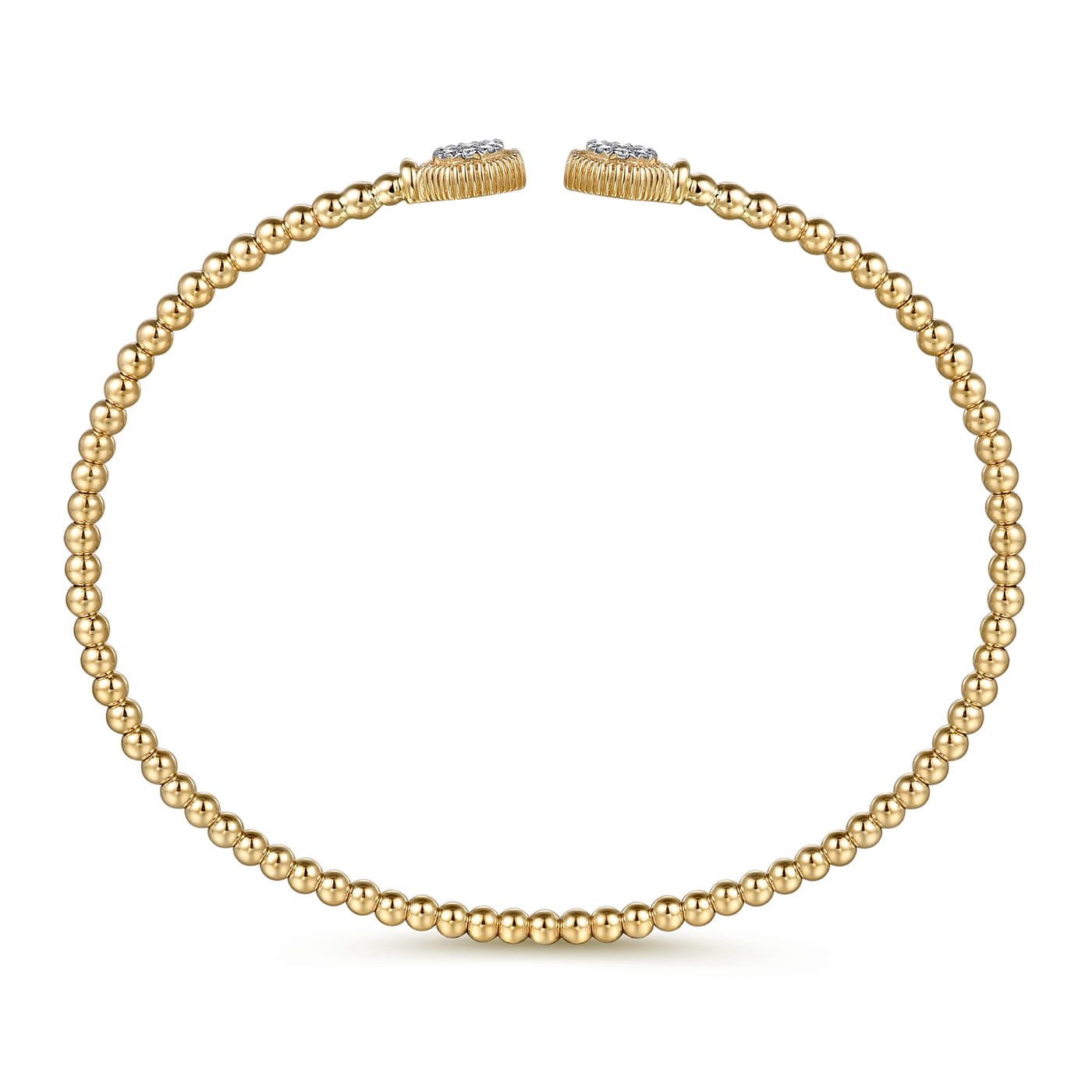 14k Yellow Gold Bujukan Diamond Hexagon Split Bangle BG4261-57Y45JJ*