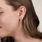 J Hoop Earrings 14K Yellow Gold and 925 Sterling Silver Bujukan EG15303MZJJJ