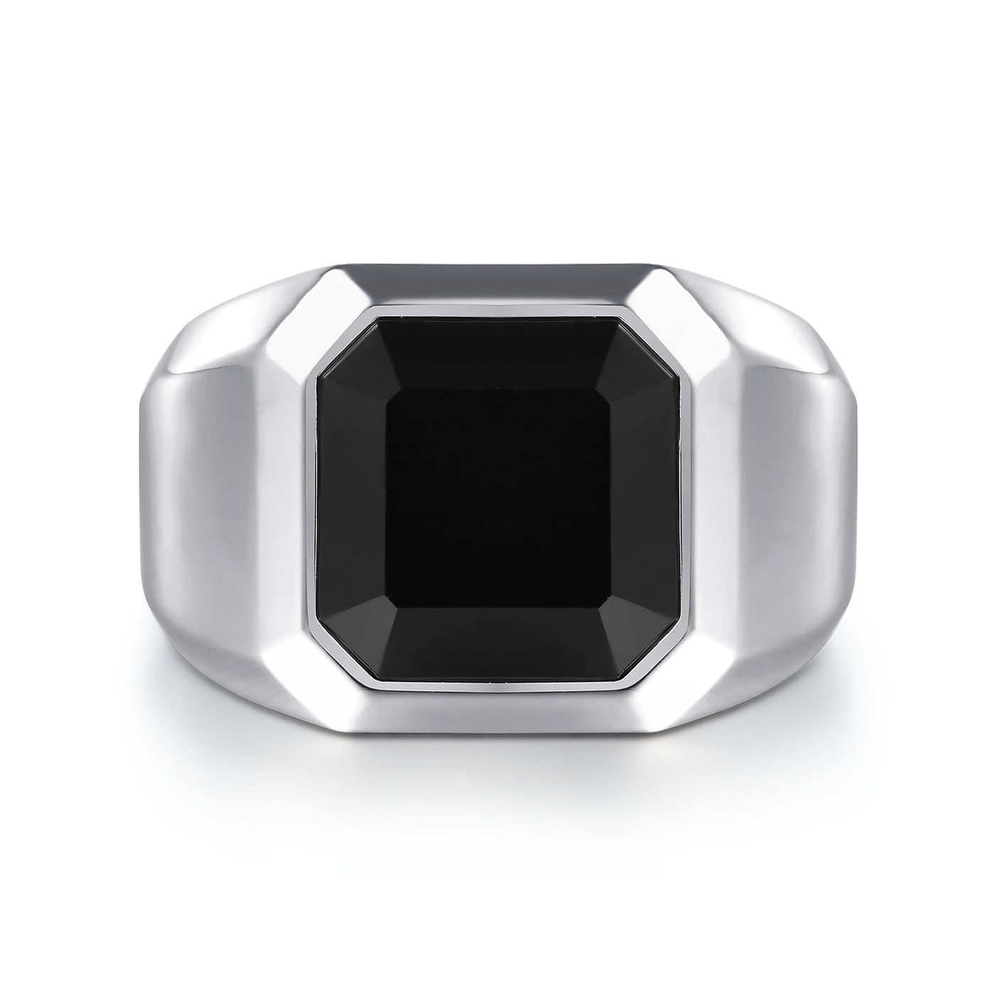 925 Sterling Silver Onyx Signet Ring MR20028SVJOX