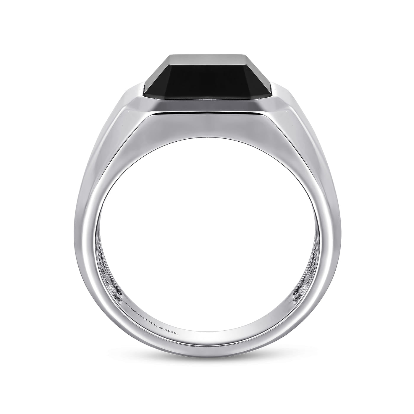 925 Sterling Silver Onyx Signet Ring MR20028SVJOX