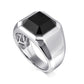 925 Sterling Silver Onyx Signet Ring MR20028SVJOX
