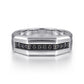 925 Sterling Silver and Black Spinel Band MR52083SVJBS
