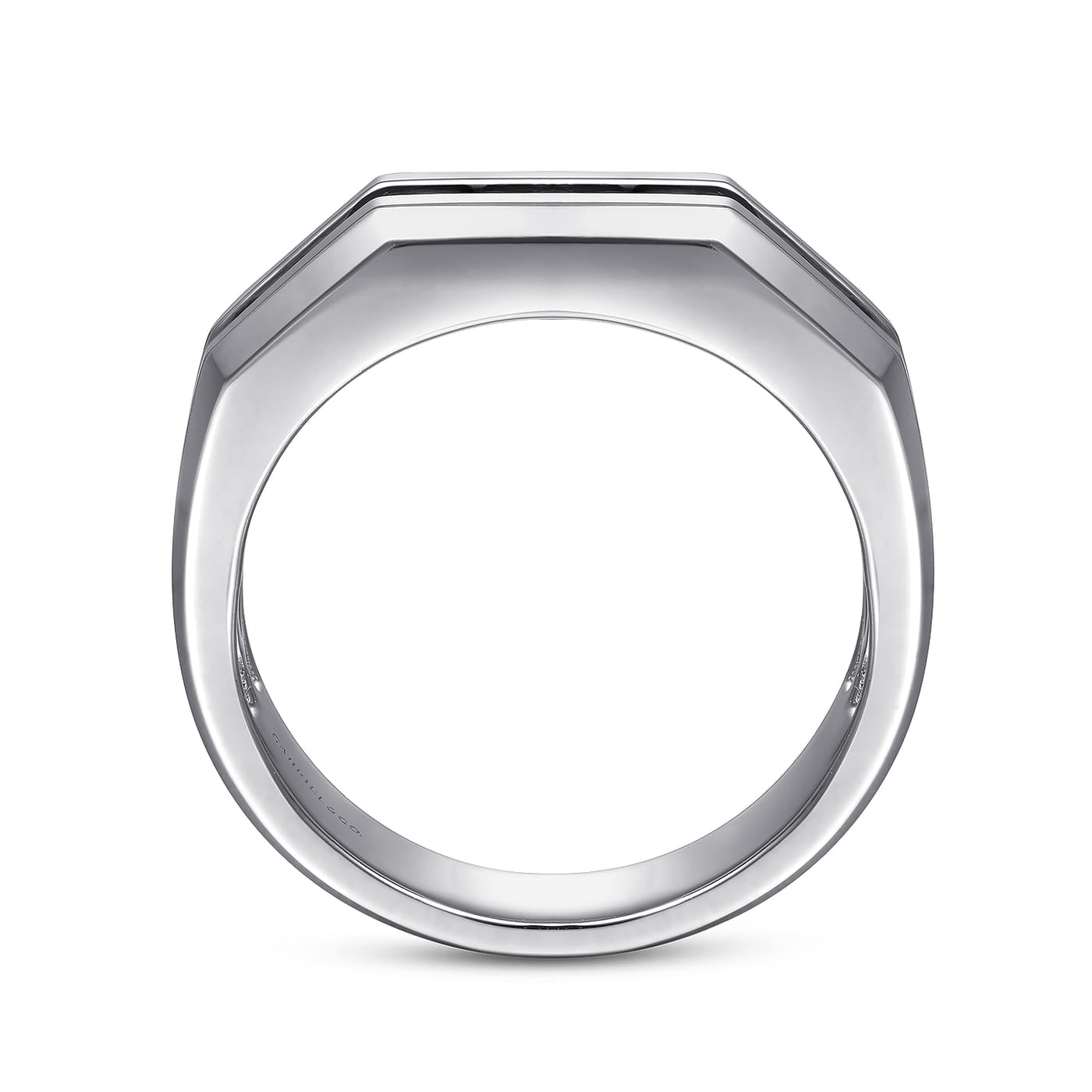 925 Sterling Silver and Black Spinel Band MR52083SVJBS