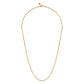 22 Inch 2.85mm 14K Yellow Gold Men's Hollow Link Chain Necklace