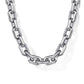 20 Inch 5.6mm 925 Sterling Silver Men's Solid Faceted Link Chain Necklace