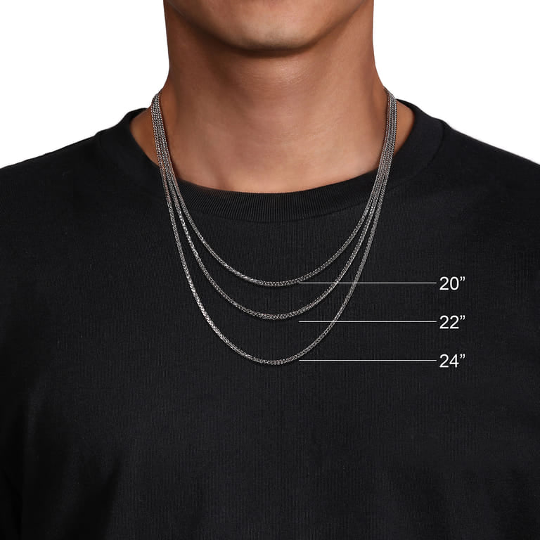 20 Inch 5.6mm 925 Sterling Silver Men's Solid Faceted Link Chain Necklace