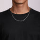 20 Inch 5.6mm 925 Sterling Silver Men's Solid Faceted Link Chain Necklace