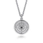 Compass Pendant 925 Sterling Silver Black Spinel PTM6531SVJBS