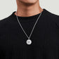 Compass Pendant 925 Sterling Silver Black Spinel PTM6531SVJBS
