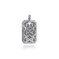 925 Sterling Silver Black Spinel Dog Tag Pendant PTM6548SVJBS