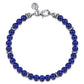 925 Sterling Silver Lapis Beaded Bracelet 6mm TBM2086SVJLP