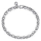 925 Sterling Silver Men’s Solid Faceted Link Chain Bracelet 5.50mm TBM4516SVJJJ