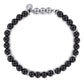 925 Sterling Silver Black Onyx Beaded Bracelet TBM4533SVJOX