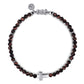 925 Sterling Silver Cross Bracelet with 4mm Tiger Eye Beads TBM4541SVJTE